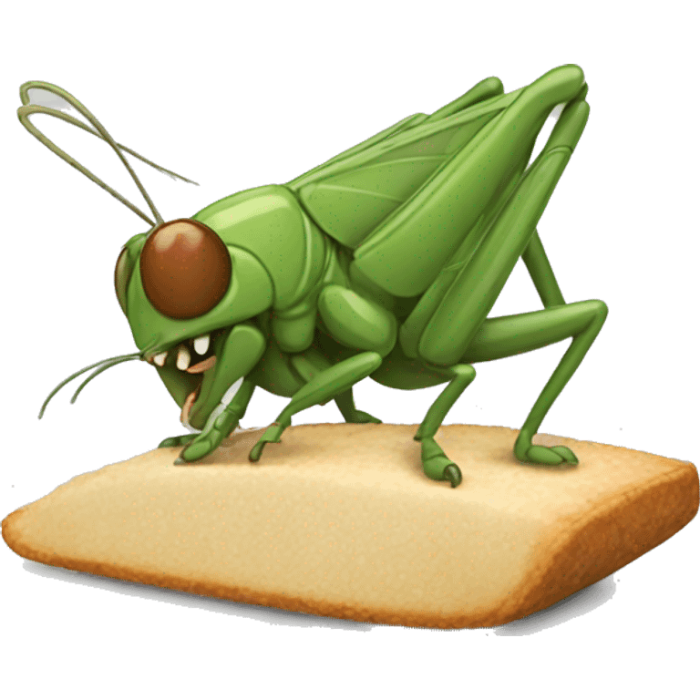 hungry cricket eating emoji