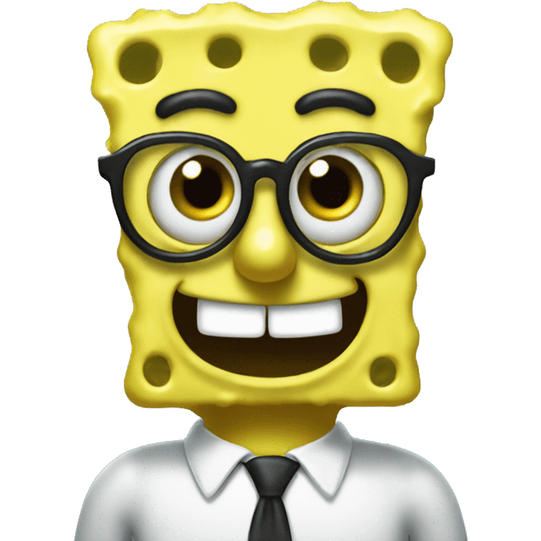 spongebob with glasses emoji