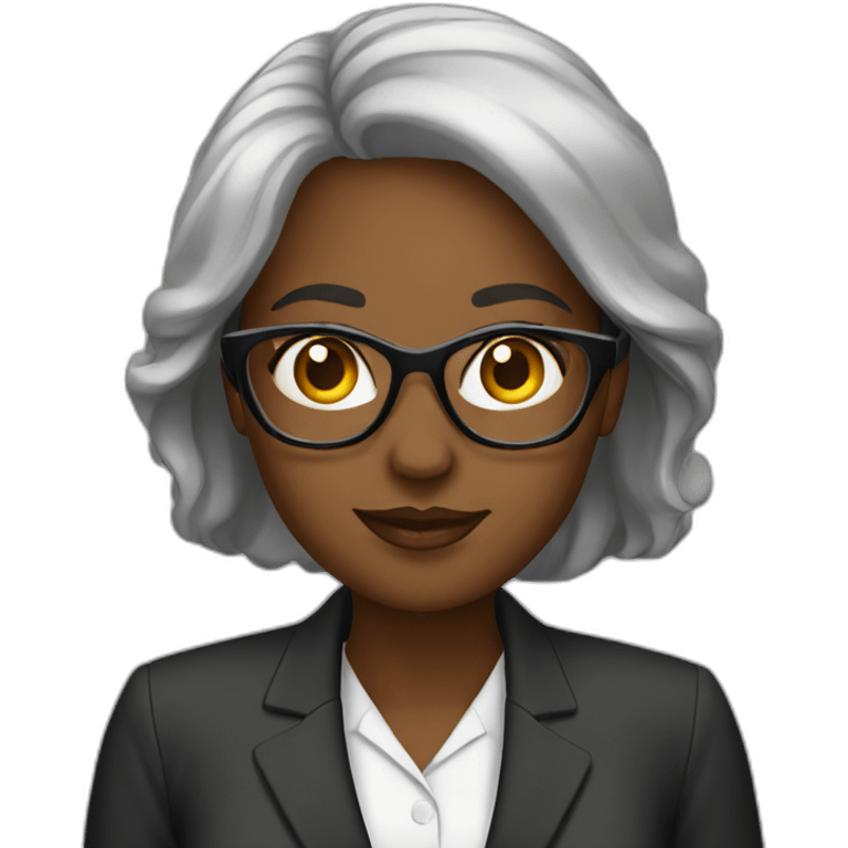 Black career lady  project manager emoji