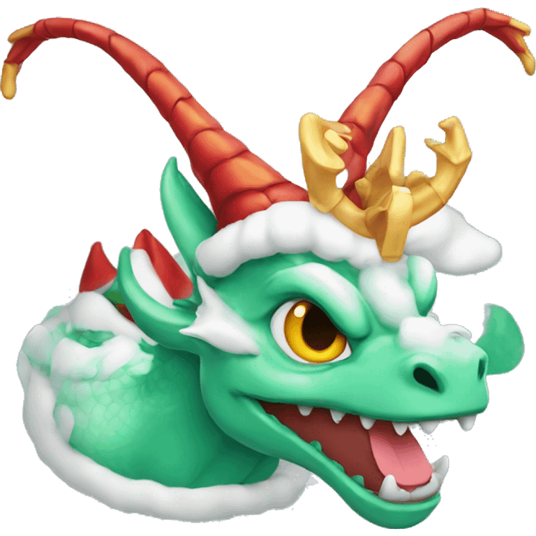 Christmas dragon emoji