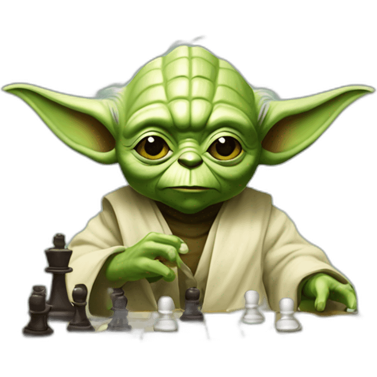 Yoda drink play chess emoji