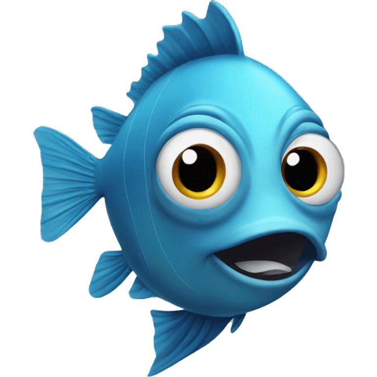 swimming crazy fish emoji