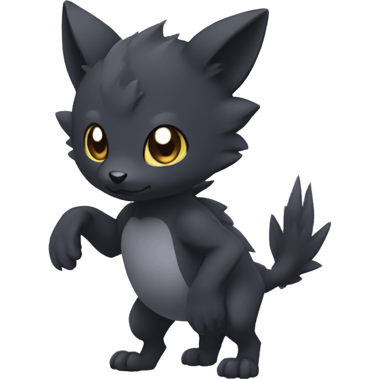 Cute cool dark animal hybrid Fakemon full body emoji