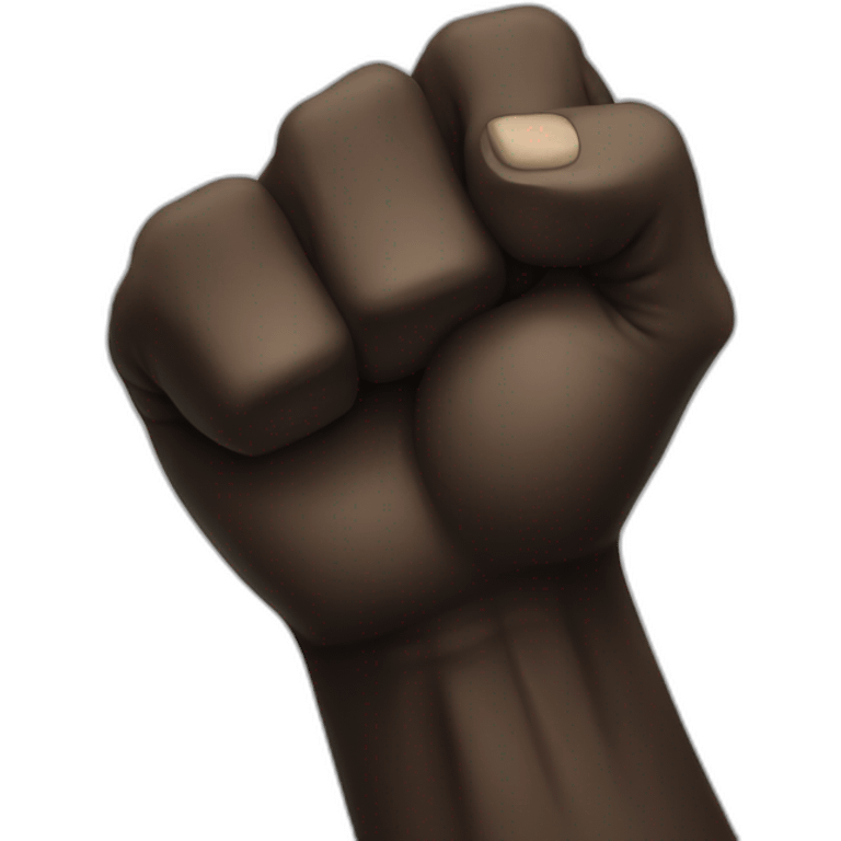 Pure Black fist emoji