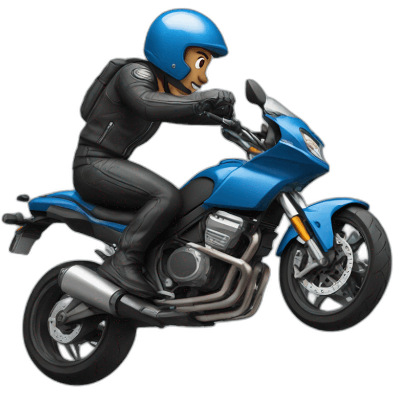 motorcycle stunt emoji