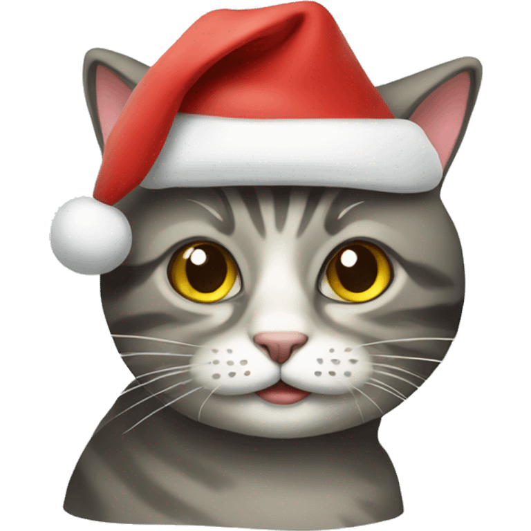 cat with christmas hat emoji