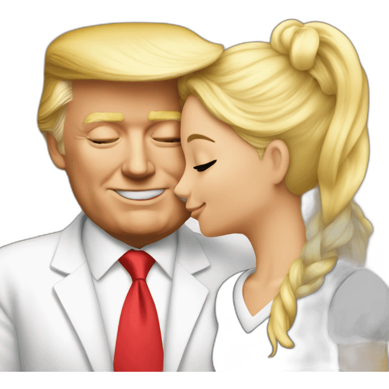 trump kissing his daughter, positivity, inclusiveness emoji