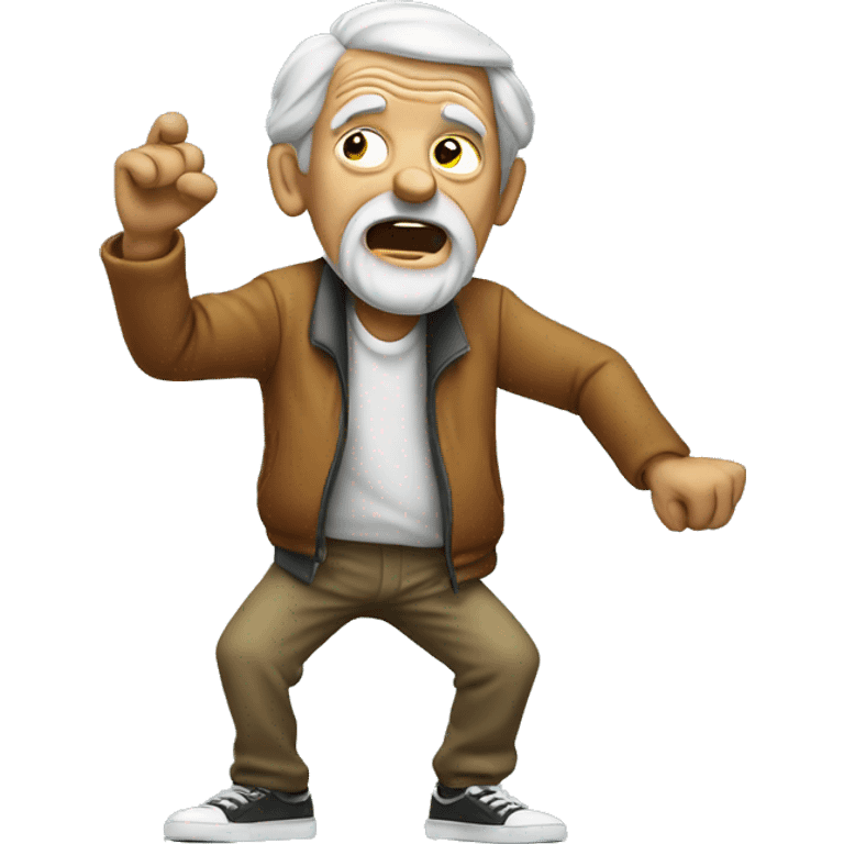 dabbing old man emoji