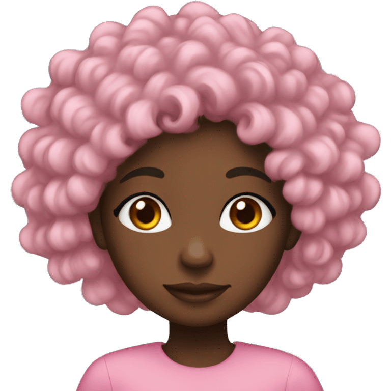 pink christmas  black girl  with curly hair  emoji