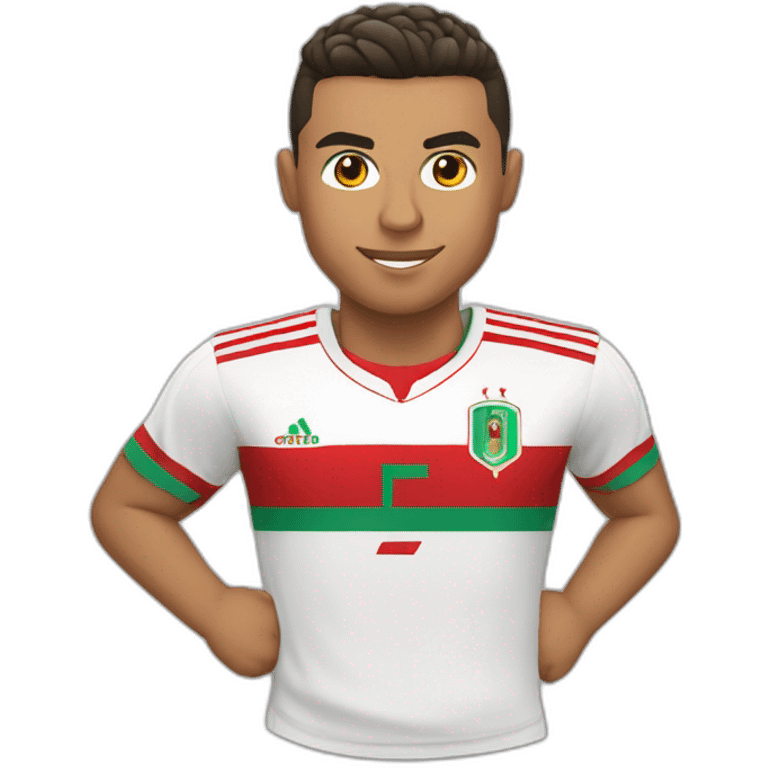 Ronaldo avec un maillot du maroc emoji