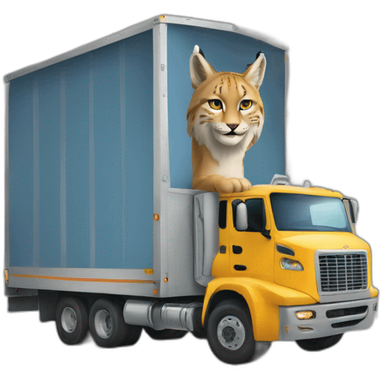 Lynx qui porte un camion emoji