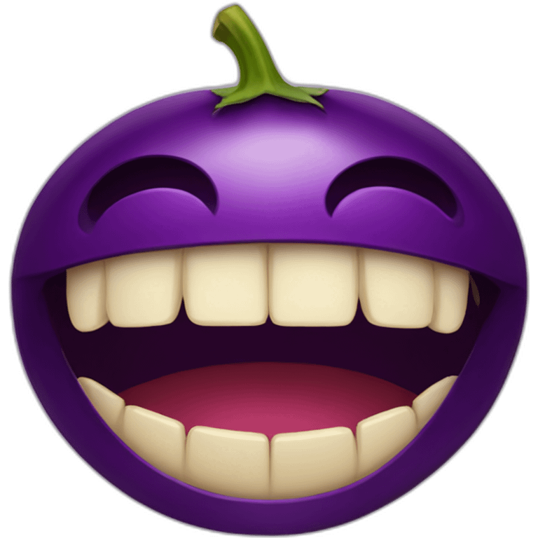 Aubergine mouth wide open emoji