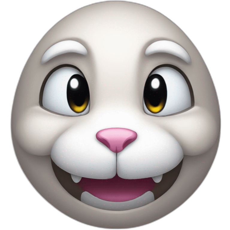 A bunny with an evil smile  emoji