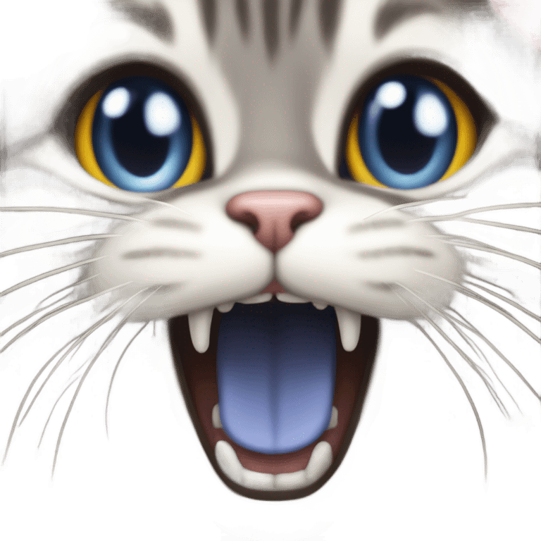 Cat meowing  emoji