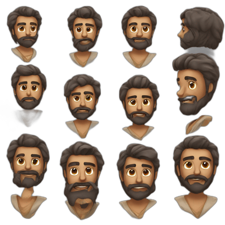 35 year indian with beard emoji