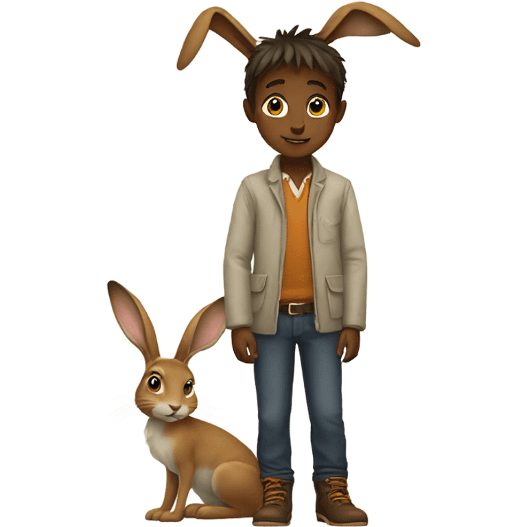 Boy with long hare emoji