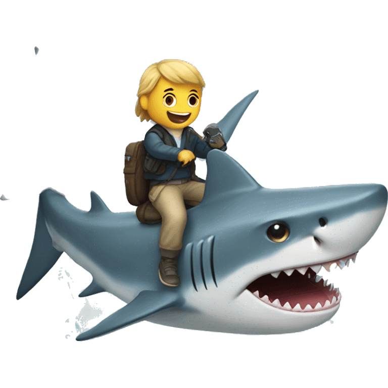 shark riding a wa emoji