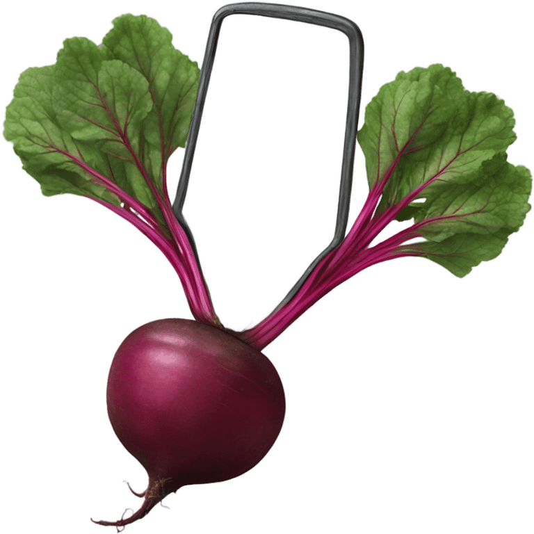 beetroot with mirror in hand emoji