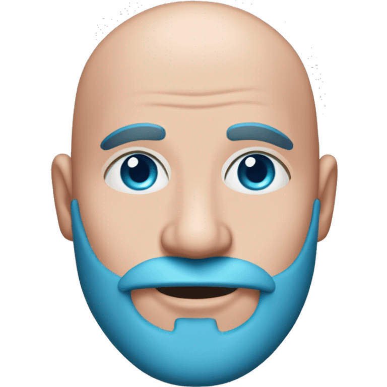 Bald man with fluorescent pink skin color and fluorescent blue beard, and rubberhose eyes showing 👌🏻 emoji