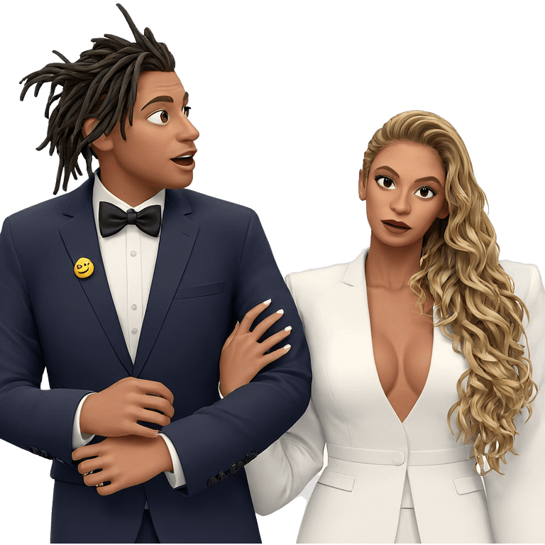 formal attire couple portrait emoji