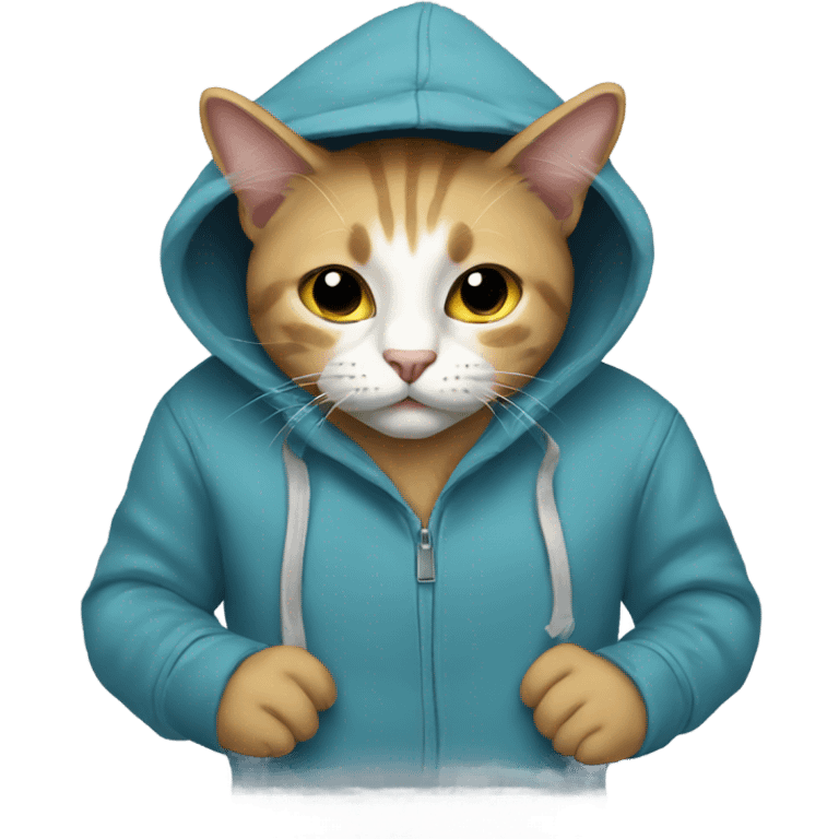 cat with hoodie emoji