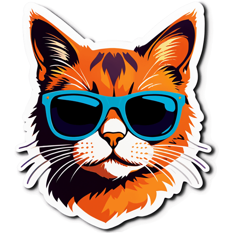 Cat with sunglasses emoji