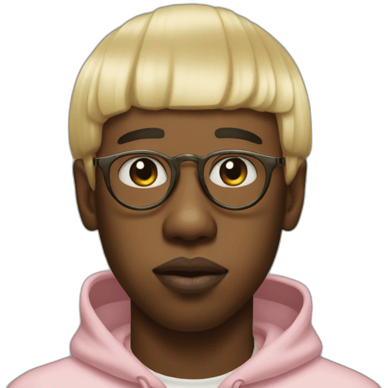 tyler the creator IGOR with blond straight hair emoji