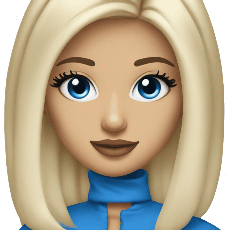 blonde kylie jenner with blue eyes emoji