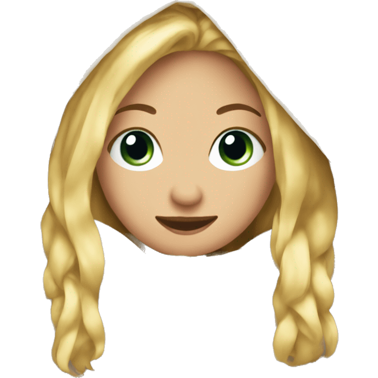 pretty blonde girl in cozy blanket emoji