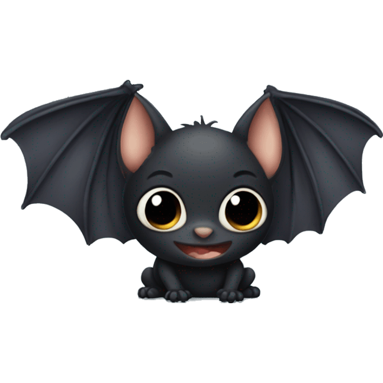 Black baby bat  emoji