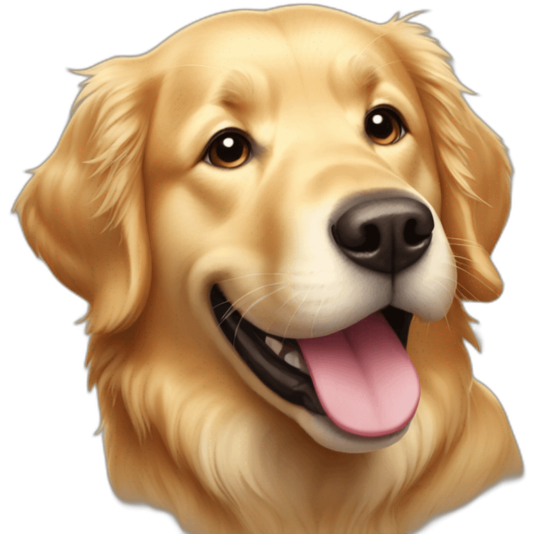 happy golden retriever emoji