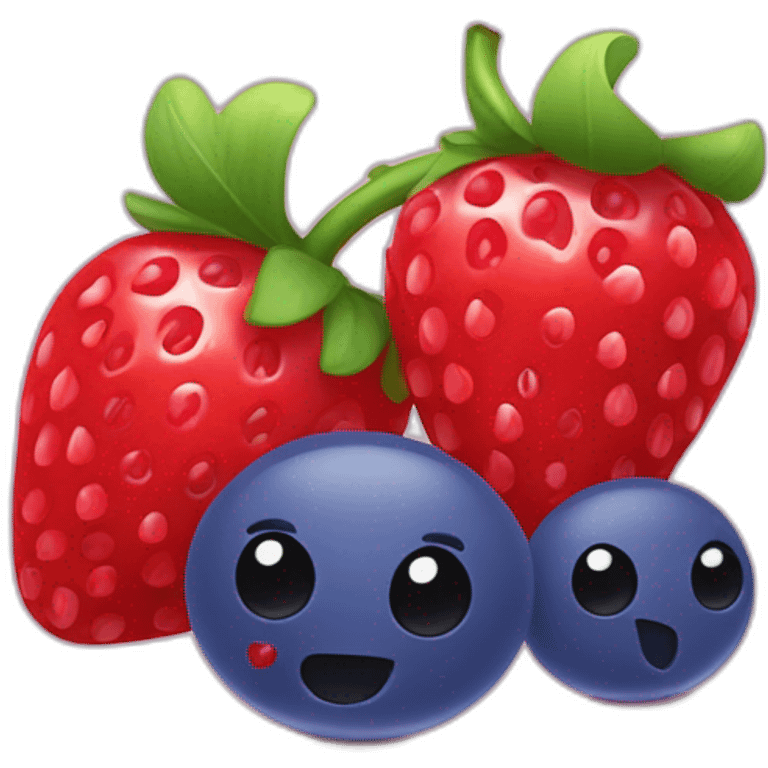 Fraise et framboise et myrtille emoji