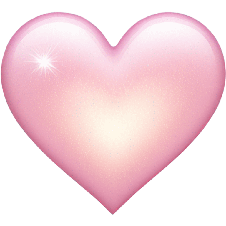 light pink heart with big white sparkles emoji