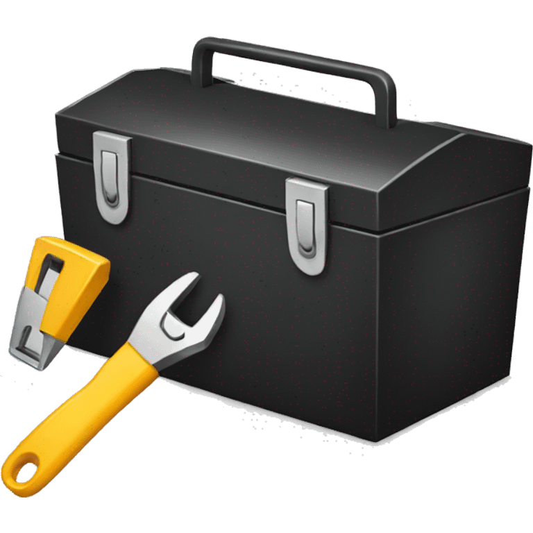 black toolbox with tools emoji