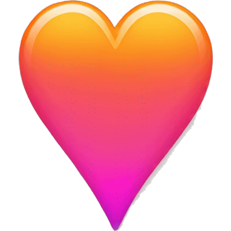 orange and pink gradient tall skinny heart emoji