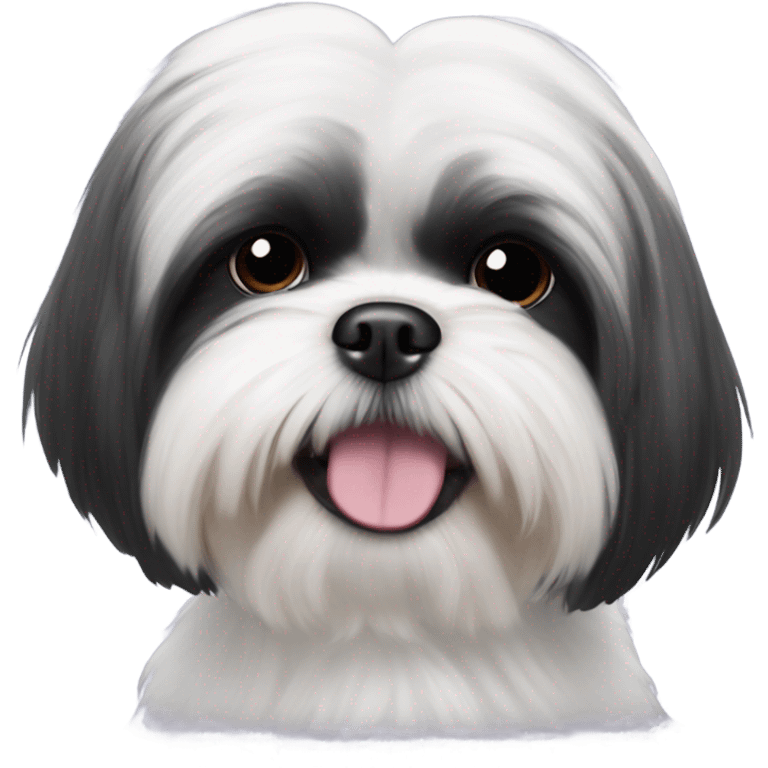 Black shih tzu Maltese with an overbite  emoji