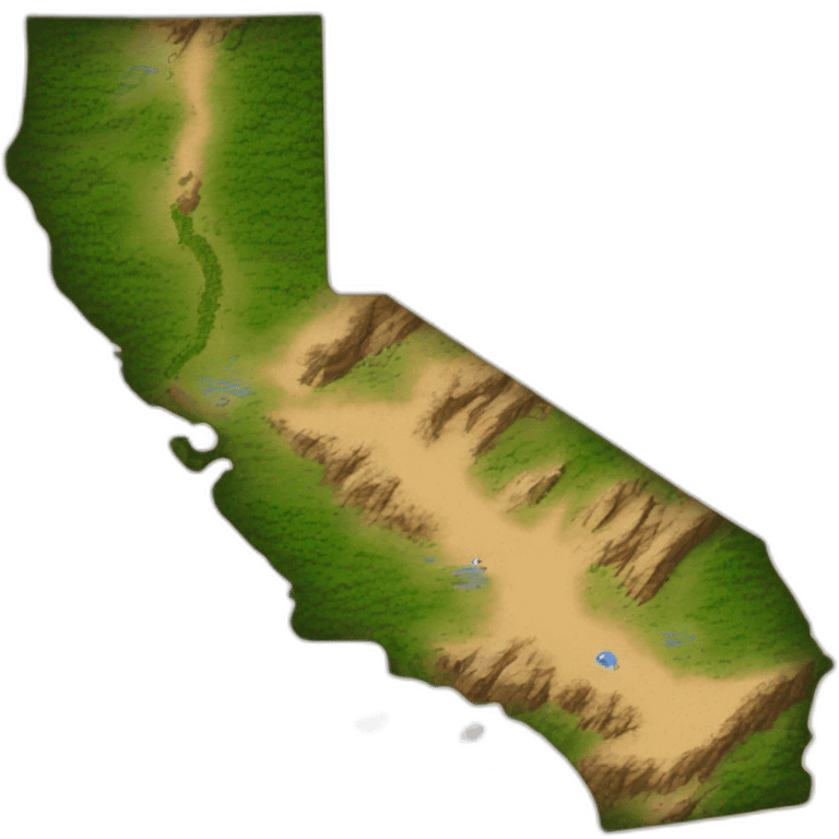 Map state of california, Kentucky, new york emoji