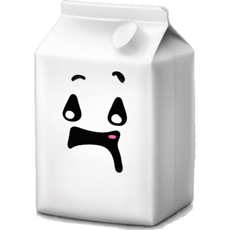 black and white milk carton with the words Leche DGTL on it. emoji