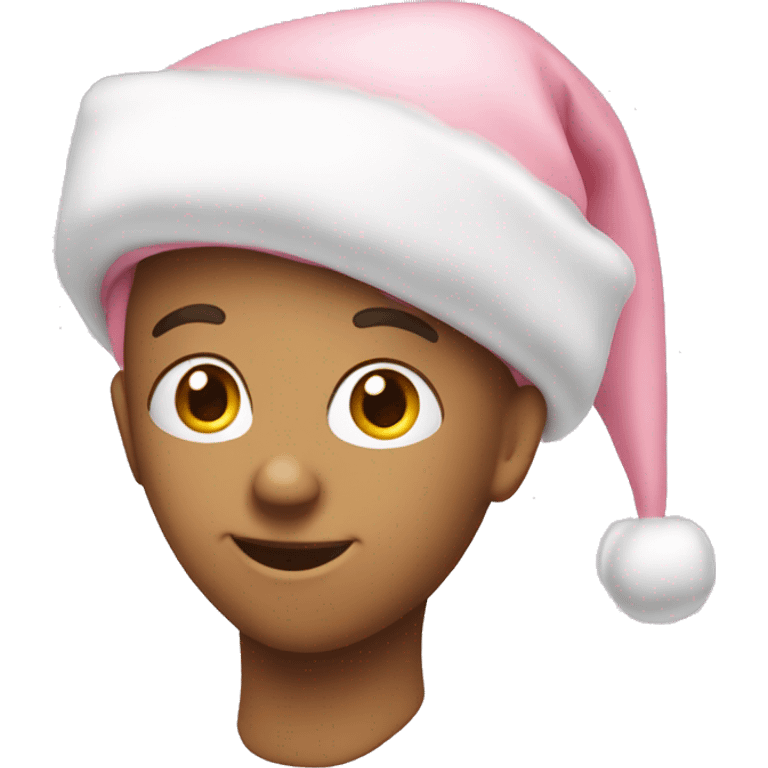 light pink cute santa hat emoji