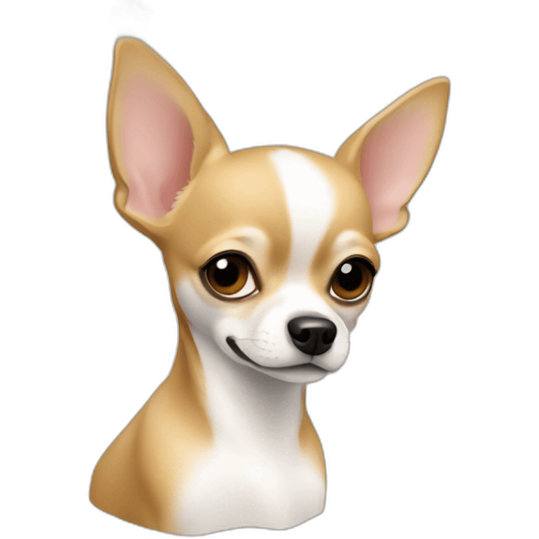 chihuahua Christmas tan white emoji