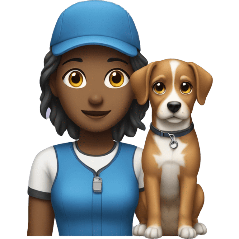 Girl dog trainer emoji