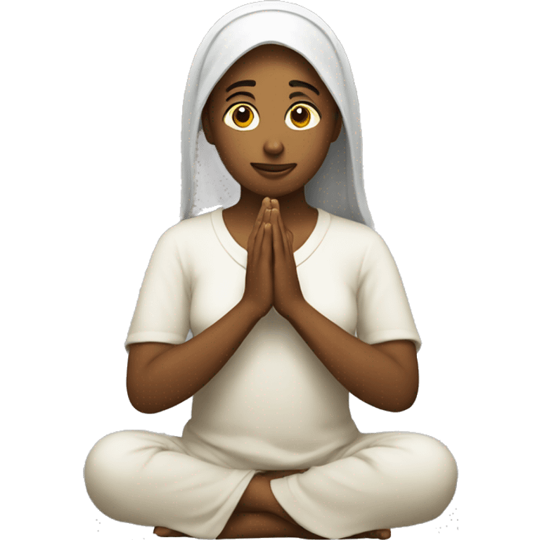 lady and God praying emoji