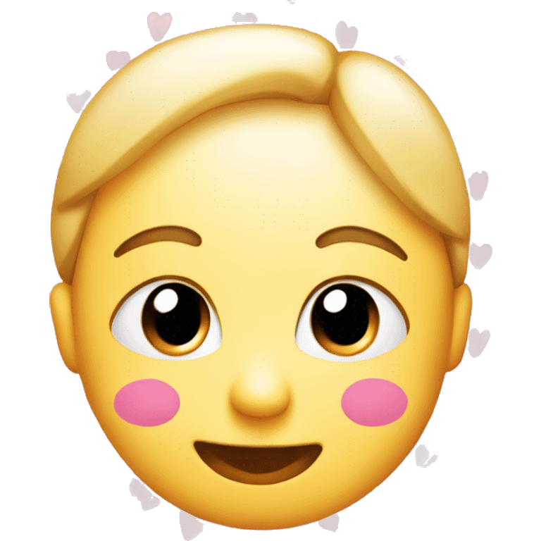 blushing face emoji with hearts all over face girly cute emoji