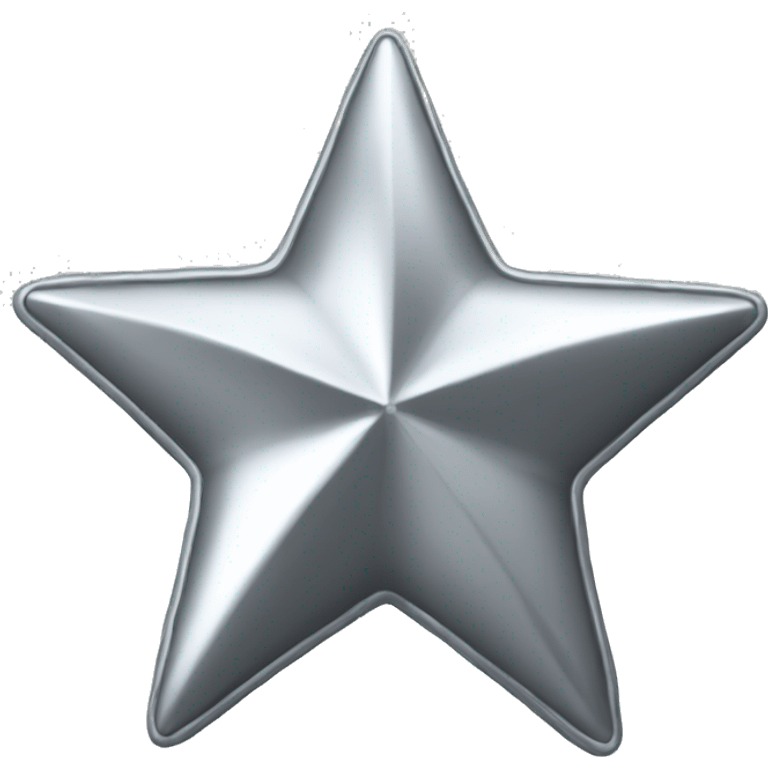 Silver star with ridges that is pointed emoji