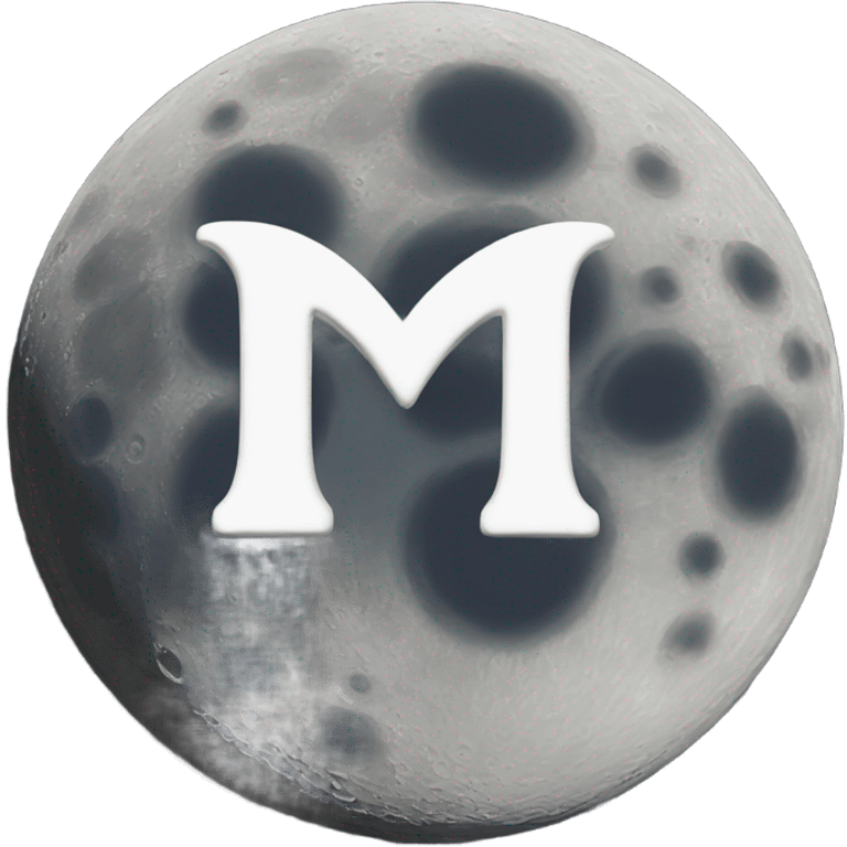 Moon with letter M in it emoji