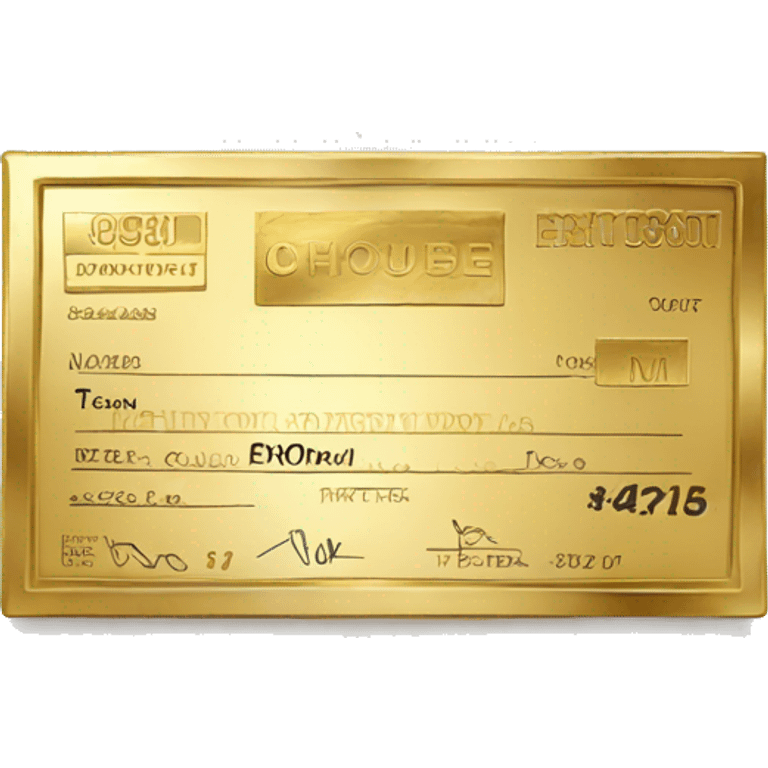 cheque Gold emoji