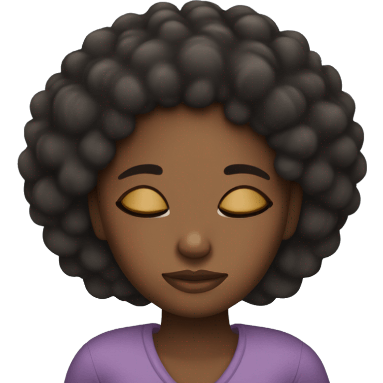 Black girl sleeping emoji