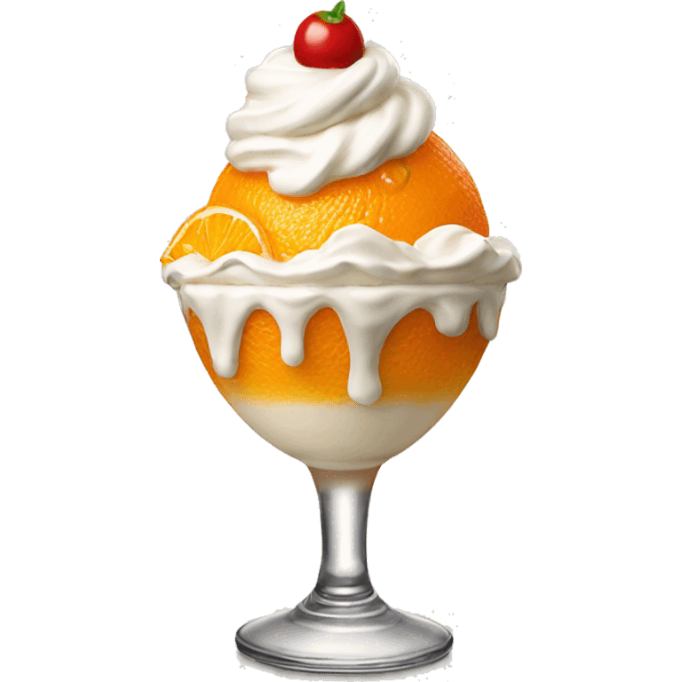 orange créme sundae emoji