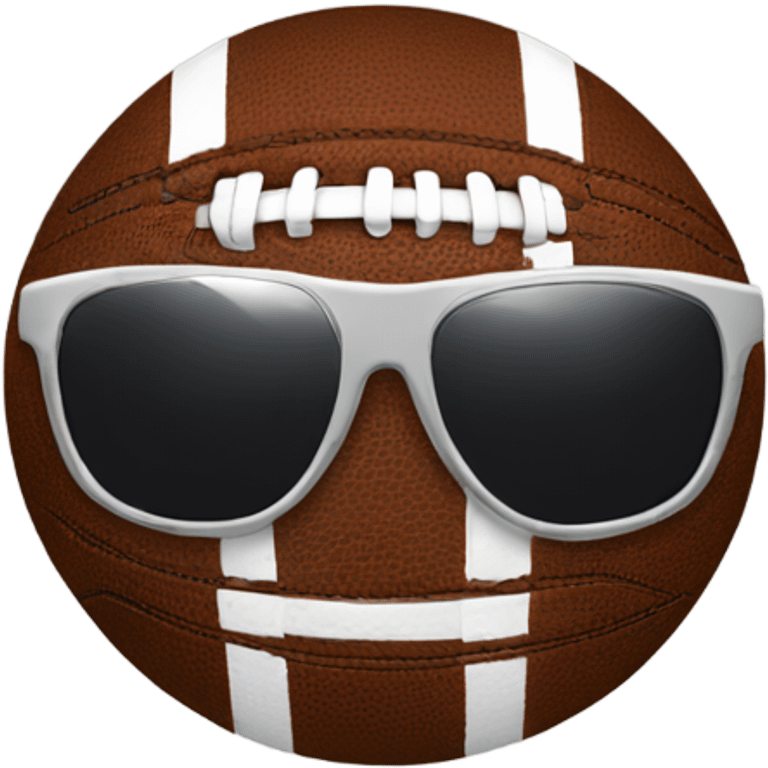 Football with sunglasses emoji