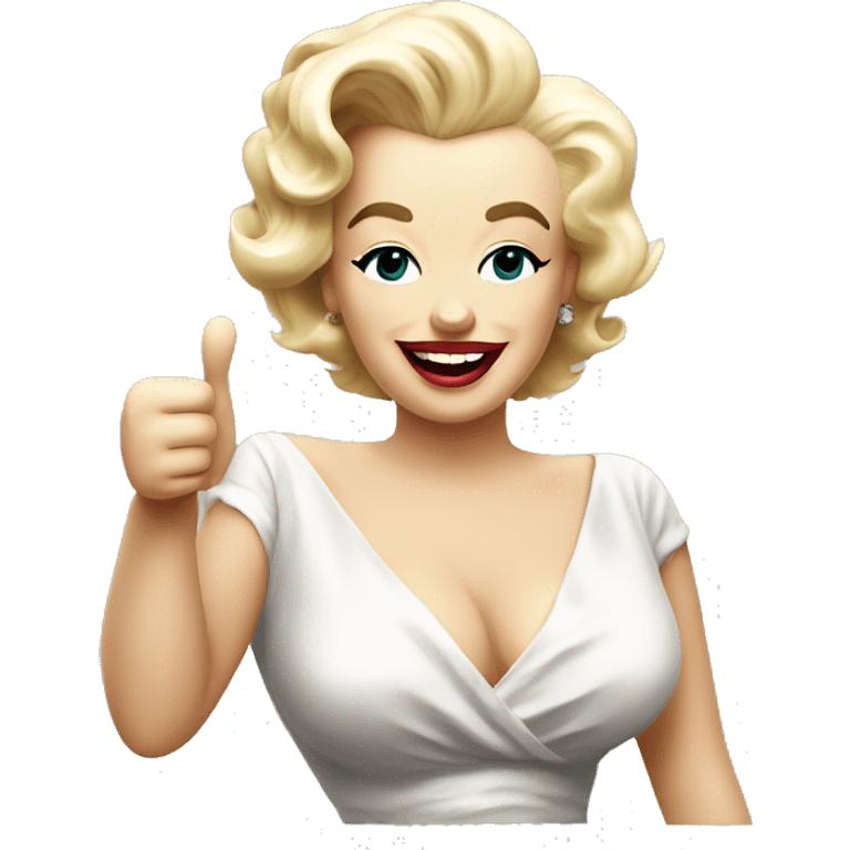 Marilyn Monroe giving a thumbs up emoji